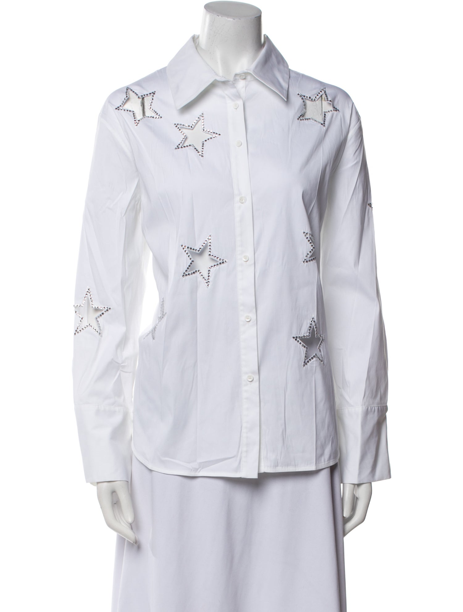 Alice + Olivia Long Sleeve Button-Up Top